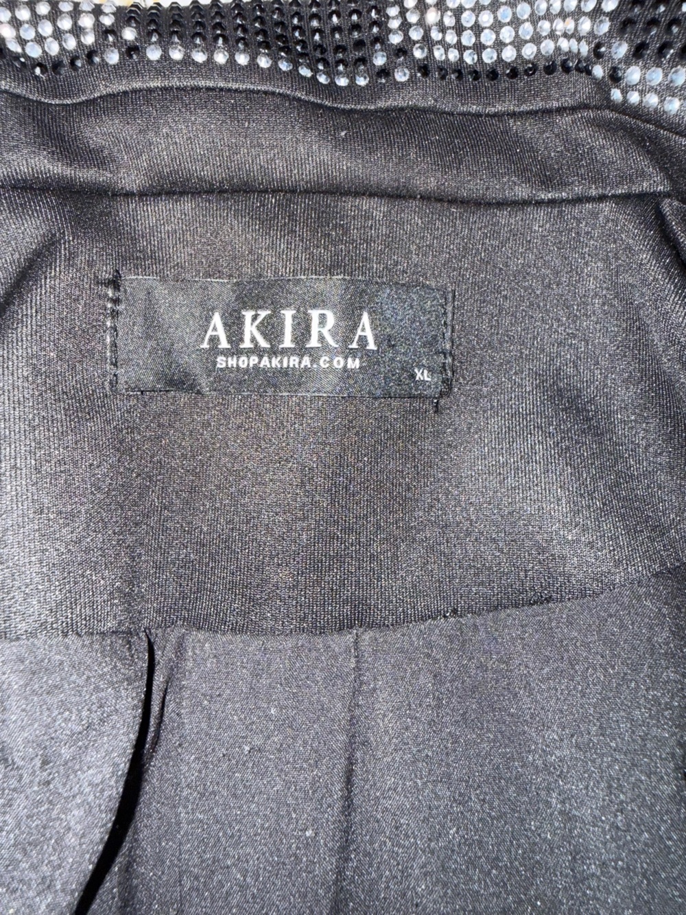 Akira Black & Silver Sequin Checkerboard Blazer - Picture 6 of 6